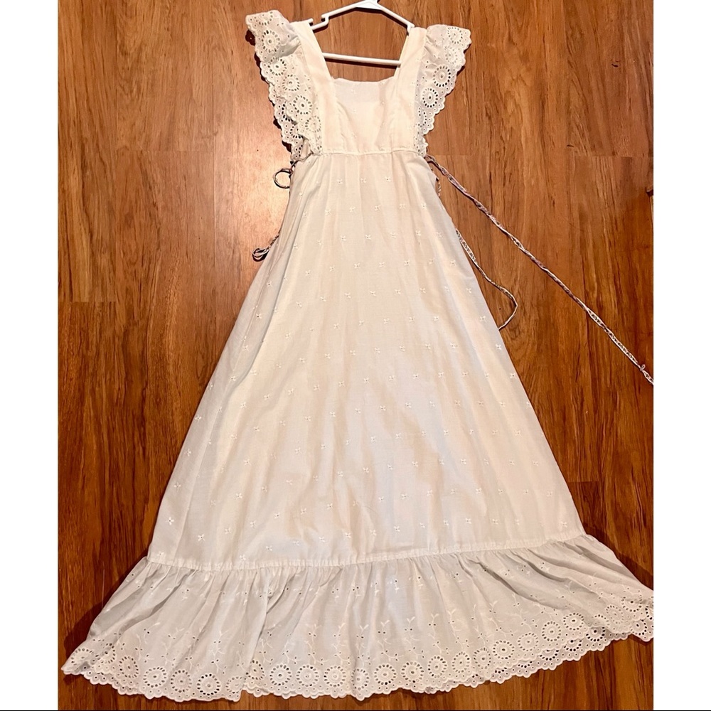 COPY - Vintage Eyelet Cotton Maxi Dress Sz 5 1980’s